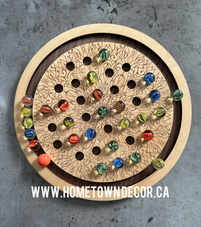 Marble solitare/ Fox and Geese wooden game