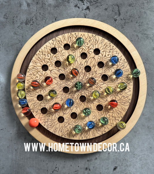 Marble solitare/ Fox and Geese wooden game