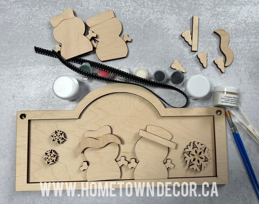 Snowman family sign DIY Kit