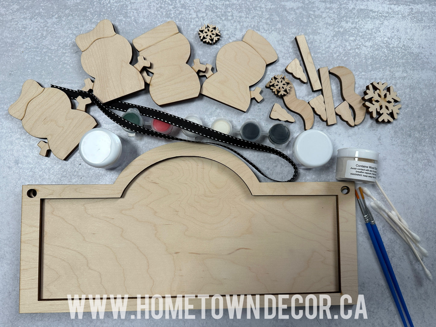 Snowman family sign DIY Kit