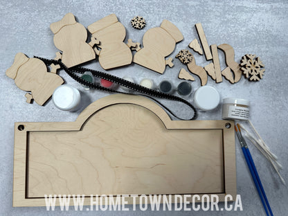 Snowman family sign DIY Kit