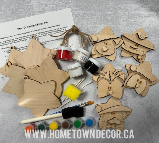 Star Ornament kit of 5 DIY