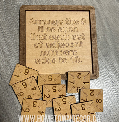 Sum of 10 wooden game