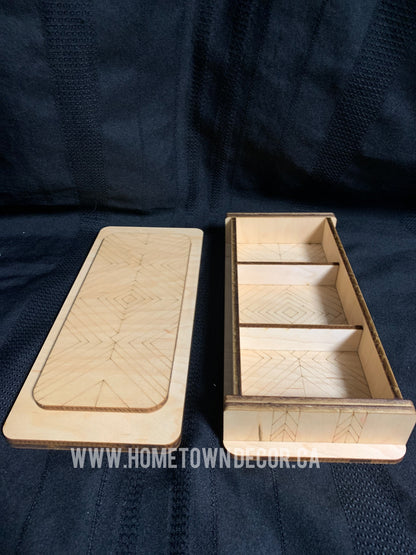 Cribbage board with storage box