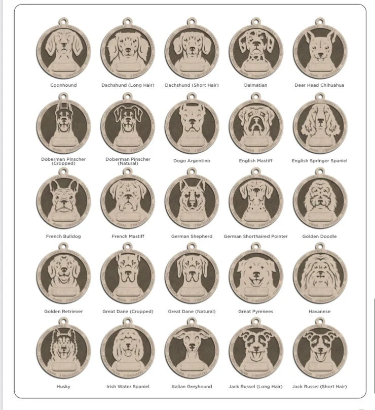 Personalized Dog Breed ornament