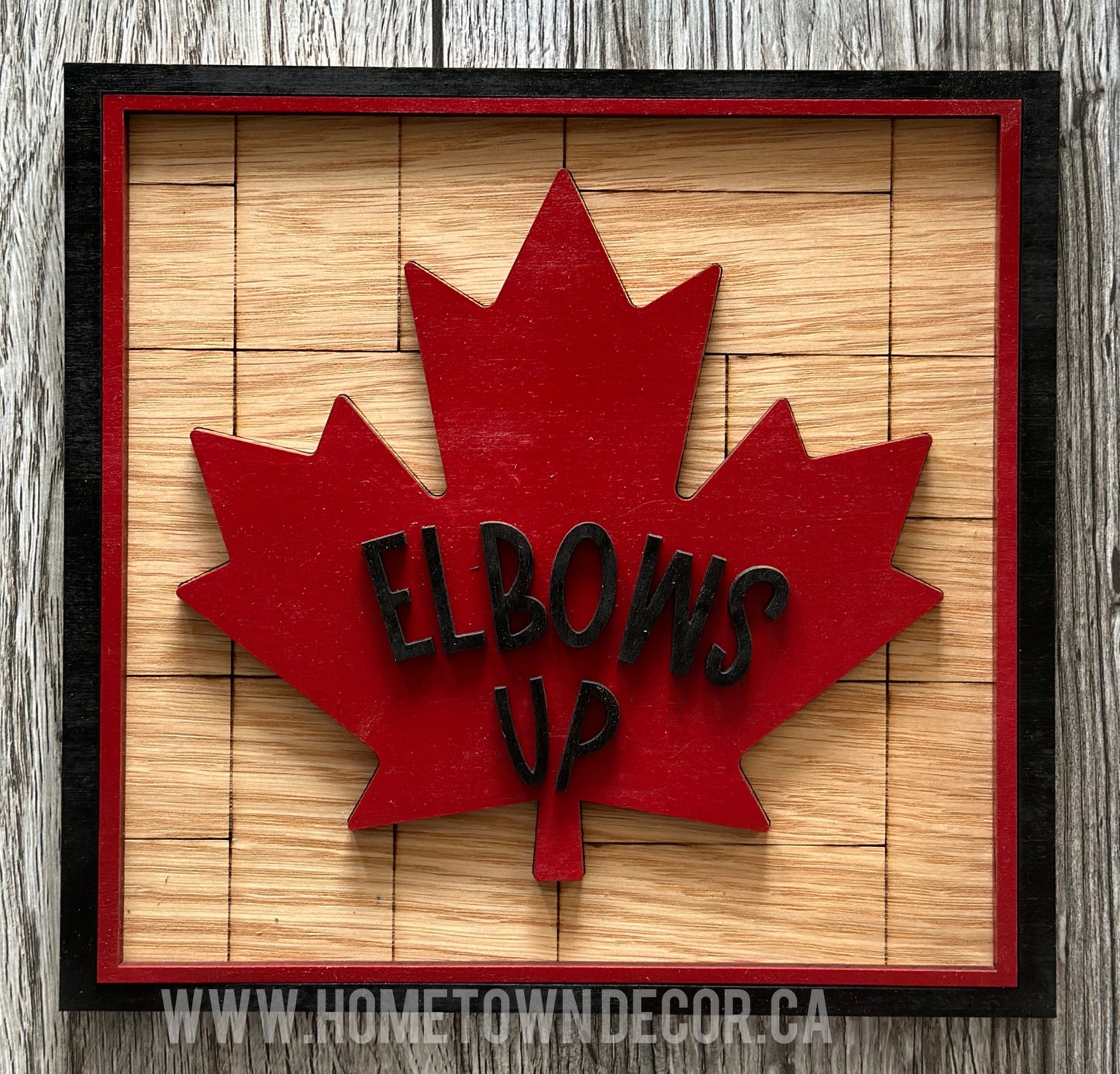 Elbows Up Canada sign