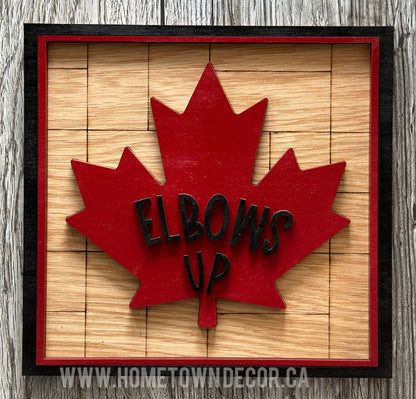 Elbows Up Canada sign