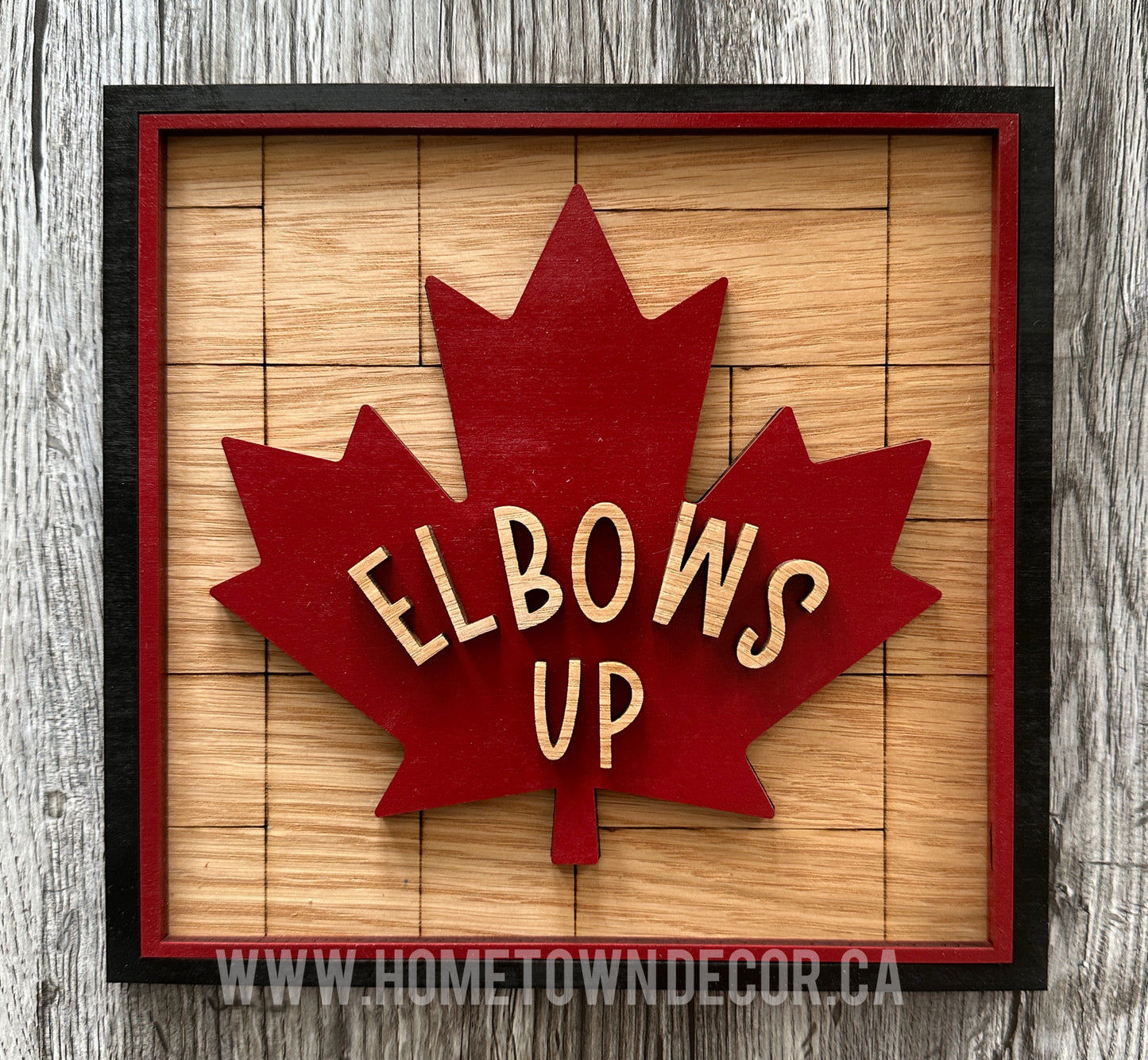 Elbows Up Canada sign