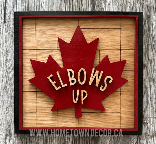 Elbows Up Canada sign