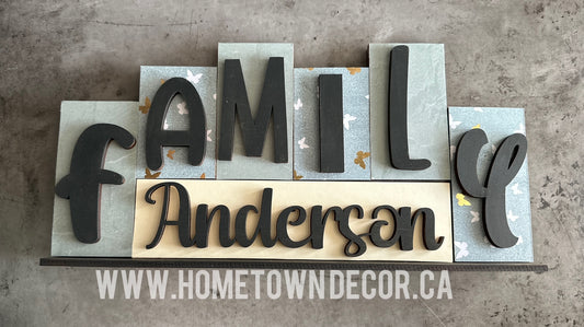 Family personalized wood block DIY Kit