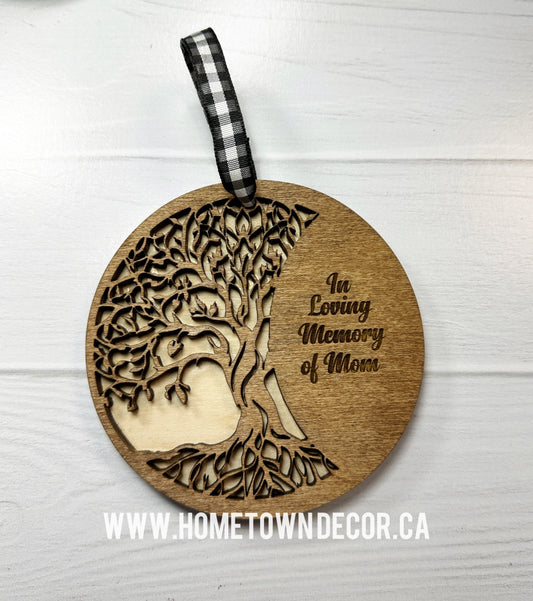 Living Tree Mom  Memorial Ornament