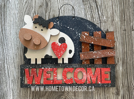 Welcome Cow sign DIY Kit