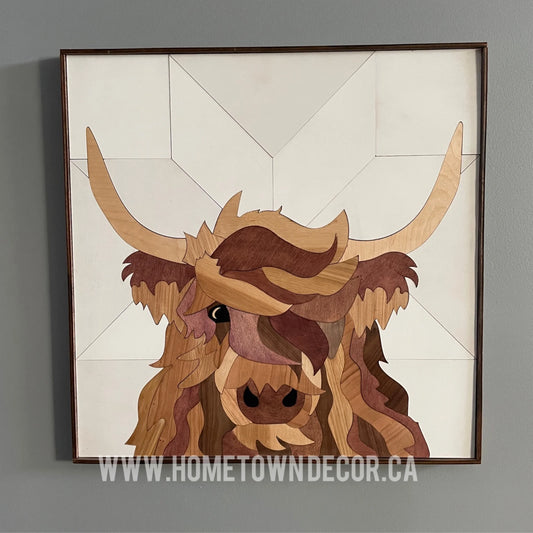 Highland Cow Wooden wall hanging