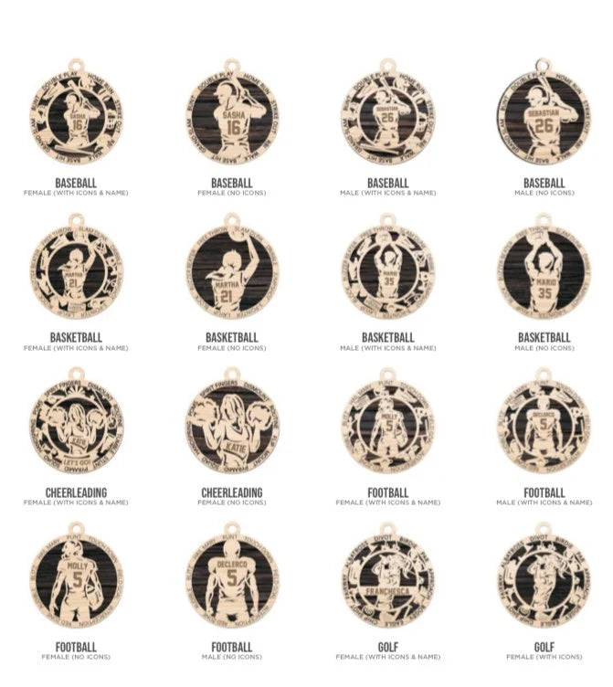 Personalized Sports themed Ornament