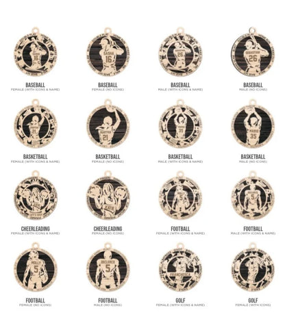 Personalized Sports themed Ornament