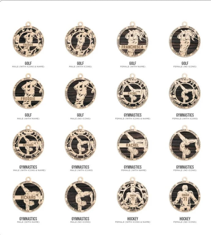 Personalized Sports themed Ornament