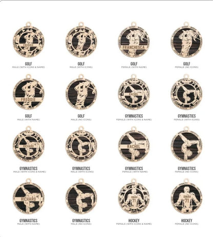 Personalized Sports themed Ornament