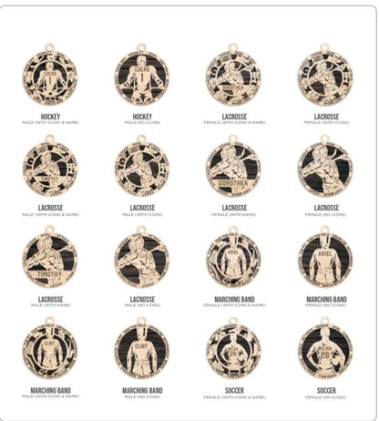 Personalized Sports themed Ornament