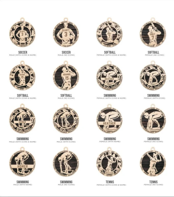 Personalized Sports themed Ornament