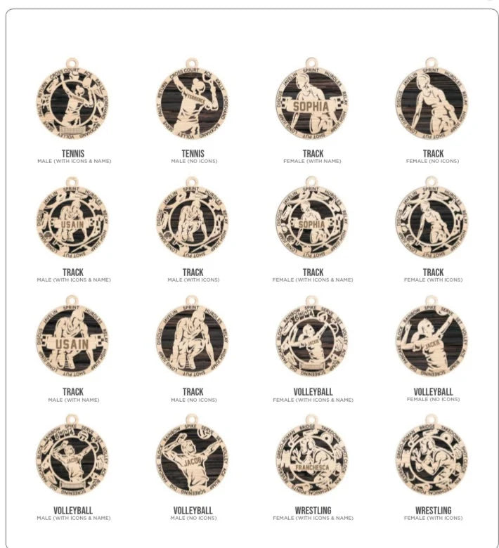 Personalized Sports themed Ornament