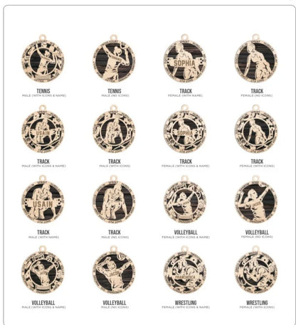 Personalized Sports themed Ornament